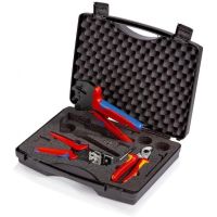 Rinkinys preso, izoliacijos nuėmiklio ir kirpimo replių SOLAR - KNIPEX