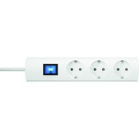 Ilgiklis 5m 3 lizdų SCHUKO baltas H05VV-F 3x1.5 PTSD90 3Sw5 - PROTEC