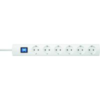 Ilgiklis 1.4m 6 lizdų SCHUKO baltas H05VV-F 3x1.5 PTSD90 6Sw1 - PROTEC
