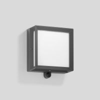 Šviestuvas v/t LED 8W IP65 3000K 460lm 275x310mm H-125mm su judesio jutikliu grafito spalvos - BEGA