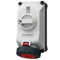 Lizdas CEE v/t 4P 32A 400V IP67 6h su kirtikliu 1no+1nc DUO - MENNEKES