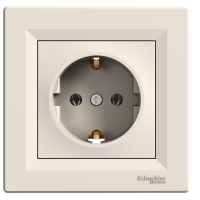 Lizdas p/t SCHUKO dramblio kaulo spalvos 16A 250V Asfora - SCHNEIDER ELECTRIC