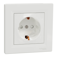 Lizdas p/t SCHUKO su apsauga nuo vaikų baltos spalvos 16A 250V Asfora - SCHNEIDER ELECTRIC