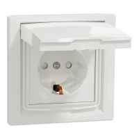 Lizdas p/t SCHUKO su dangteliu IP44 su apsauga nuo vaikų baltos spalvos 16A 250V Asfora - SCHNEIDER ELECTRIC