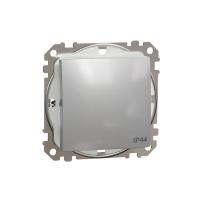 Jungiklis p/t viengubas IP44 be rėmelio aliuminio spalvos 10A 250V SEDNA DESIGN - SCHNEIDER ELECTRIC