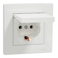 Lizdas p/t SCHUKO su dangteliu baltos spalvos 16A 250V Asfora - SCHNEIDER ELECTRIC