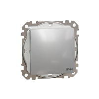 Perjungiklis p/t viengubas IP44 be rėmelio aliuminio spalvos 10A 250V SEDNA DESIGN - SCHNEIDER ELECTRIC
