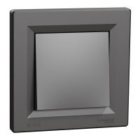 Jungiklis p/t viengubas su rėmeliu IP44 antracito spalvos 10A 250V Asfora - SCHNEIDER ELECTRIC