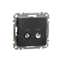 Lizdas p/t TV/SAT tarpinis be rėmelio varžtiniai kontaktai antracito spalvos 10dB SEDNA DESIGN - SCHNEIDER ELECTRIC