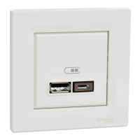 Lizdas p/t dvigubas USB A ir USB C 2.4A baltos spalvos Asfora - SCHNEIDER ELECTRIC