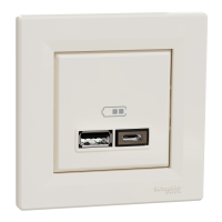 Lizdas p/t dvigubas USB A ir USB C 2.4A dramblio kaulo spalvos Asfora - SCHNEIDER ELECTRIC