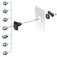Spynelė skydui double bar 3mm Spacial S3D - SCHNEIDER ELECTRIC
