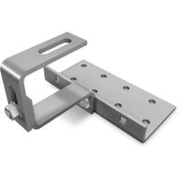 Tvirtinimo kablys čerpiniam stogui H49-58/128-156mm pagrindas 140x55x5mm SolidHook Vario 2, SolidRail - K2 SYSTEMS