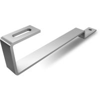 Tvirtinimo kablys čerpiniam stogui H33/122mm pagrindas 40x50x6mm SolidHook FlatTile, SolidRail - K2 SYSTEMS