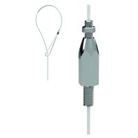 Trosas su kilpa 45kg plieninis cinkuotas su M8 trapecijos formos jungtimi L-5m PSASST5X45 - PROTEC
