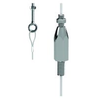 Trosas su M8 varžtu 45kg plieninis cinkuotas su M8 trapecijos formos jungtimi L-3m PSASCT3X45 - PROTEC
