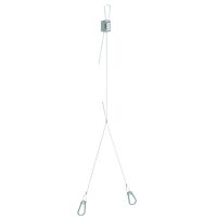 Trosas Y formos su karabinais iki 300mm 50kg plieninis cinkuotas L-5m PSAYKA5X300X50 - PROTEC