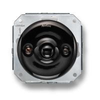 Mygtukas p/t viengubas juodas porcelianas 10A 250V AC/24V DC GARBY COLONIAL - FONTINI