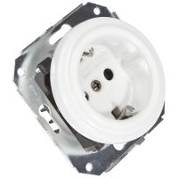 Lizdas p/t SCHUKO baltas keraminis 16A 250V Serie 31 GARBY COLONIAL - FONTINI