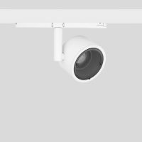 Prožektorius LED 29.5W IP20 3000K 1660lm į 3F bėgelį D-120mm H-140mm 15-40 laipsnių dimeriuojamas baltos matinės spalvos DALI EUROSTANDARD-PLUS - BEGA