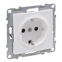Lizdas p/t SCHUKO be rėmelio varžtiniai kontaktai baltos spalvos 16A 250V Suno - LEGRAND