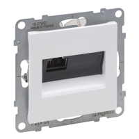 Lizdas kompiuterinis p/t viengubas RJ45 Kat.6A STP be rėmelio baltos spalvos Suno - LEGRAND