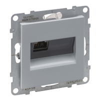 Lizdas kompiuterinis p/t viengubas RJ45 Kat.6A STP be rėmelio aliuminio spalvos Suno - LEGRAND