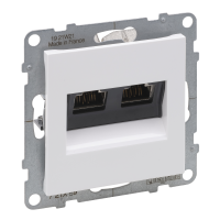 Lizdas kompiuterinis p/t dvigubas RJ45 Kat.6A STP be rėmelio baltos spalvos Suno - LEGRAND