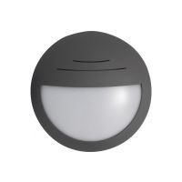 Šviestuvas v/t 1xE27 IP65 D-295mm H-100mm tamsiai pilkos spalvos Indus P 1E27 T80 LOUVER DGREY - NORTHCLIFFE