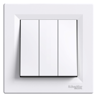 Jungiklis p/t trigubas baltos spalvos Asfora - SCHNEIDER ELECTRIC