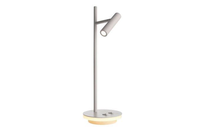 Šviestuvas stalinis LED 2W/4.8W 3000K 470lm D-150mm H-455mm baltos spalvos BRAHE - DEKO LIGHT