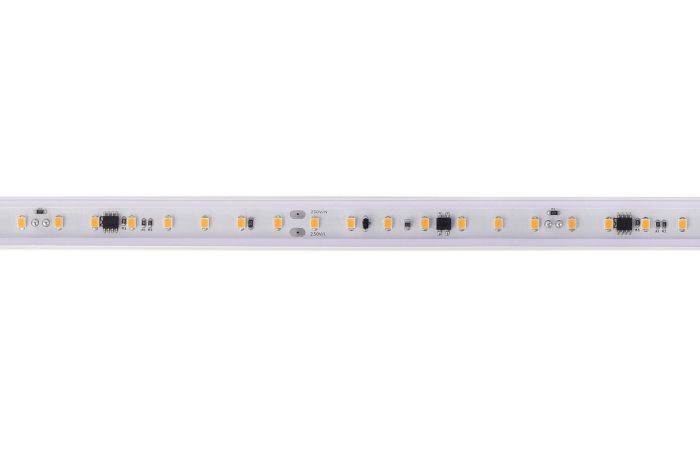 Juosta LED 14W/m 230V IP65 3000K 1470lm/m 105lm/W L-15m 30 laikiklių su kištuku - DEKO LIGHT
