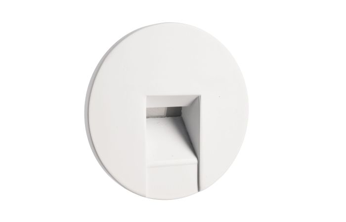 Dangtelis šviestuvui D-78mm į sieną baltos spalvos su kvadratine skyle ALWAID 2 - DEKO LIGHT