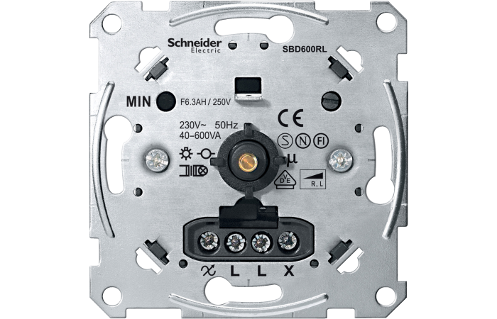 Reguliatorius šviesos p/t pasukamas 40-600W be rėmelio Merten - SCHNEIDER ELECTRIC