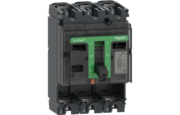 Automatas 3P 100A 36kA be apsaugos modulio NSX100F ComPacT - SCHNEIDER ELECTRIC
