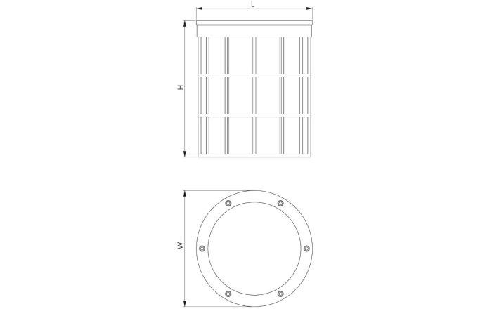 Šviestuvas į/ž LED 13.1W IP67 3000K 1415lm D-200mm H-235mm IK10 Atlas M LED1x1500 D455 T830 L30 - NORTHCLIFFE