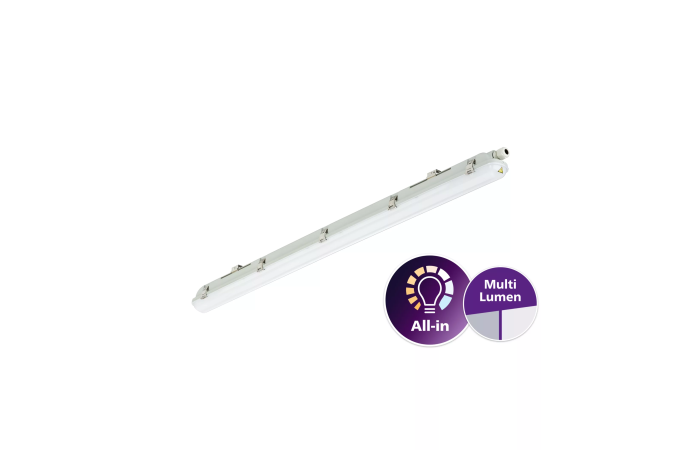 Šviestuvas v/t LED 30/53W IP65 4000K 2900/4800lm 1200x71mm H-74mm WT065C LED29_48S/840 PSU L1200 TW1 Ledinaire Waterproof - PHILIPS