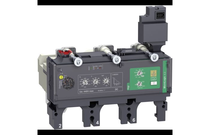 Apsaugos modulis NSX400 A C 3P3D 400A 4.3, C4034V400, LV POWER CIRCUIT BREAKERS AND SWITCHES, MCCB OPTIMUM OFFER, COMPACT NSX - SCHNEIDER ELECTRIC (pavadinimas tikslinamas)