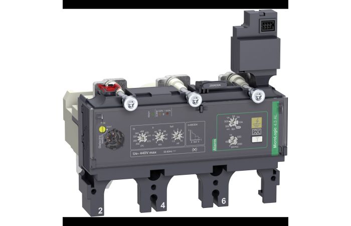 Apsaugos modulis NSX630 A C 3P3D 570A 4.3AL, C6334A570, LV POWER CIRCUIT BREAKERS AND SWITCHES, MCCB OPTIMUM OFFER, COMPACT NSX - SCHNEIDER ELECTRIC (pavadinimas tikslinamas)