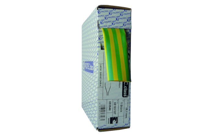 Vamzdelis termosusitraukiantis be klijų 4.8-2.4mm geltonai žalias L-10m PSB-GG48 - PROTEC