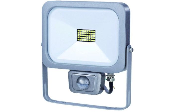 Prožektorius LED 30W IP54 4000K su judesio jutikliu pilkas PLEDSB30 - PROTEC