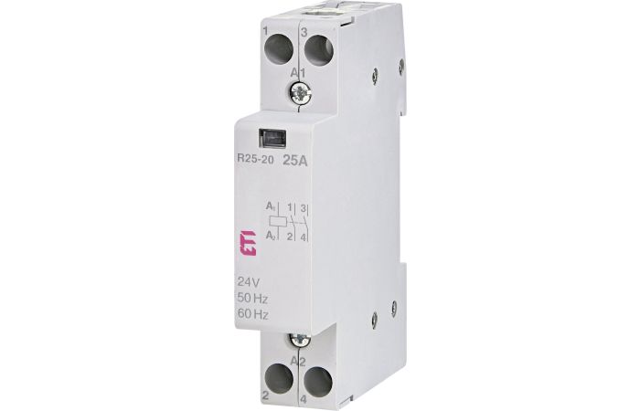 Kontaktorius 2P 20A 24V AC 2no 1 modulio R20-20 - ETI