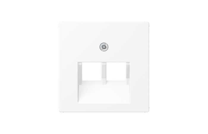 Dangtelis dvigubas kompiuterio lizdui baltos matinės spalvos A - JUNG