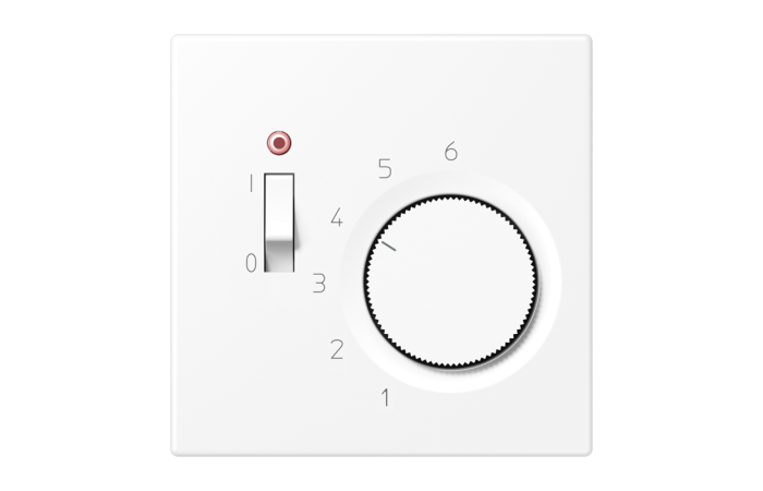 Reguliatorius p/t temperatūros patalpos 10A 230V 1NC baltos matinės spalvos - JUNG