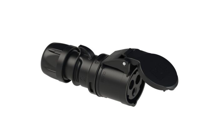 Lizdas CEE a/k 3P 32A 230V 6h IP44 juodas SHARK - PCE