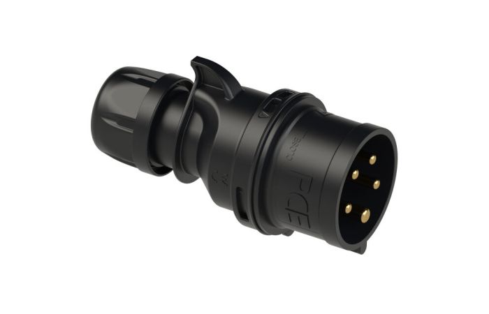 Kištukas CEE a/k 5P 32A 400V IP44 juodas SHARK - PCE