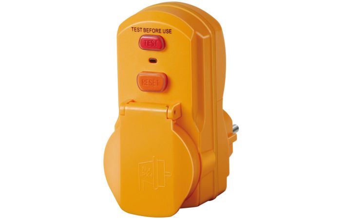 Adapteris su rele srovės nuotėkio RCCB 2P 16A 30mA 230V į SCHUKO lizdą IP54 - BRENNENSTUHL