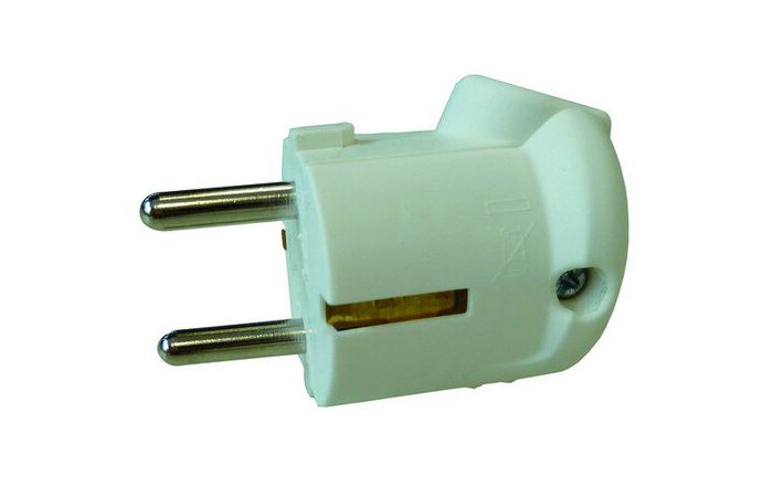 Kištukas a/k kampinis plastikinis su įžeminimu 16A IP20 baltas SCHUKO PSSWI15 - PROTEC