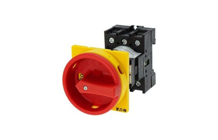 Kirtiklis saugumo 3P 25A 11kW (AC23) į skydą raudona rankena P1-25/V/SVB - EATON