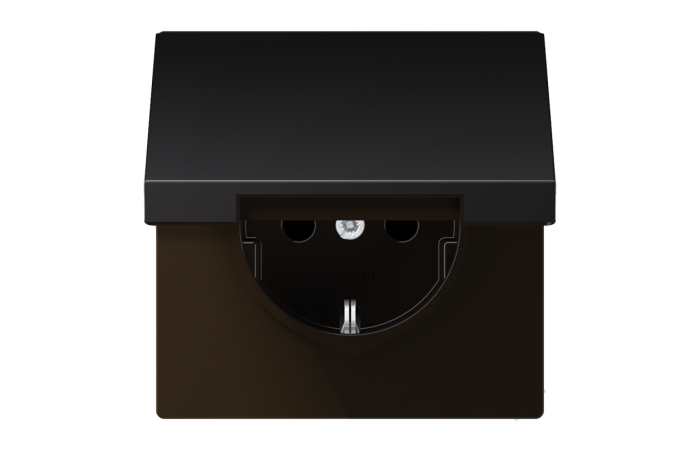 Lizdas p/t su dangteliu aliumininis dark LS - JUNG